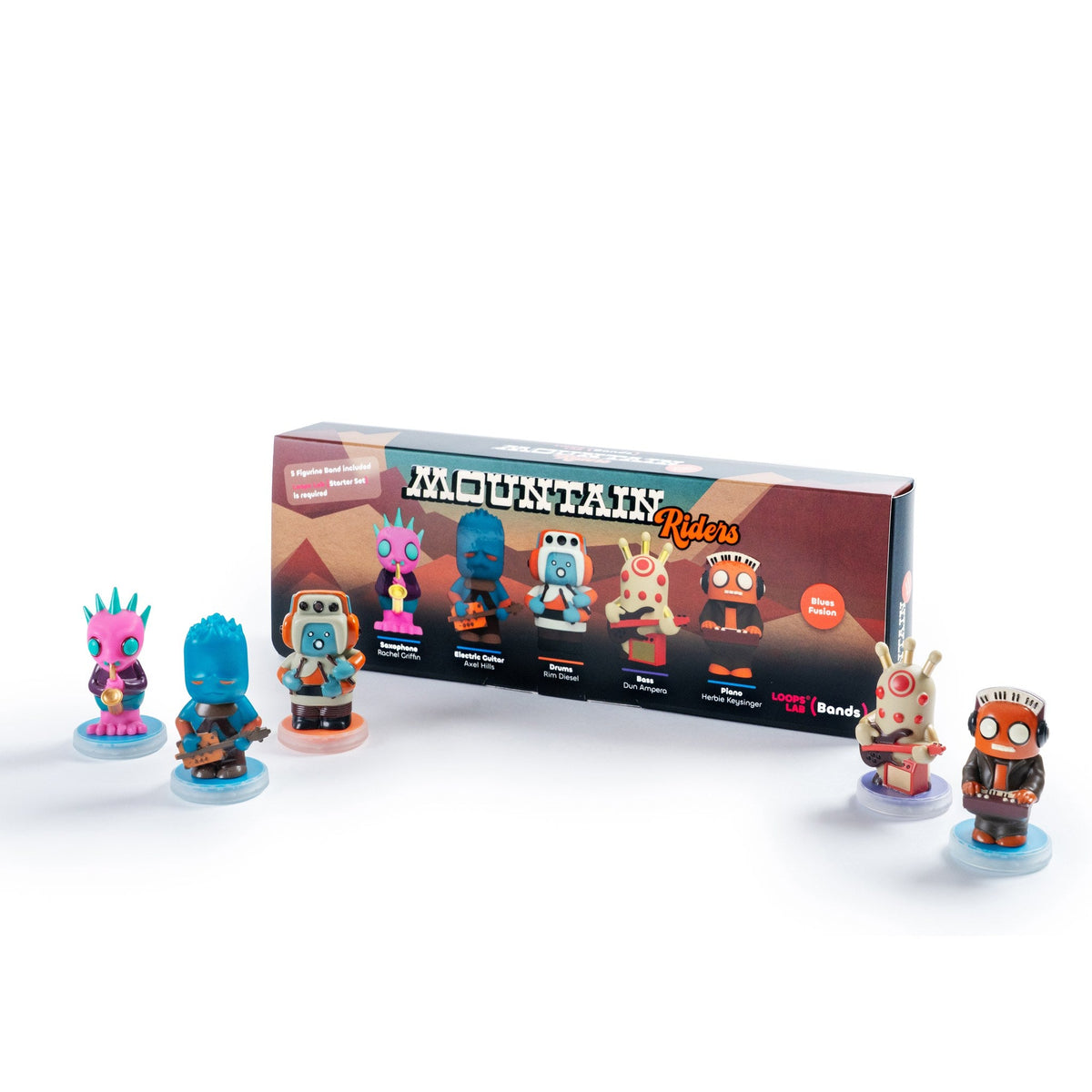 Mountain Riders band — five figurines and box